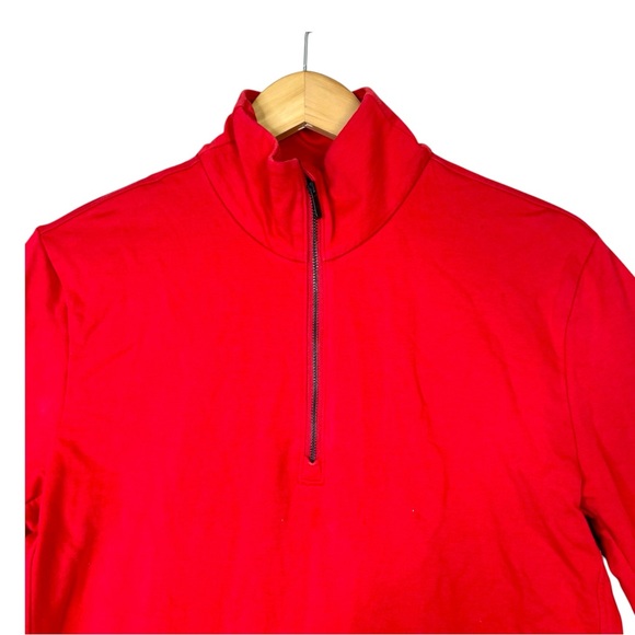 Lululemon The Lab Women's Red Sweatshirt Midi Dress Size 8 Front Pockets 1/4 Zip - Picture 3 of 16